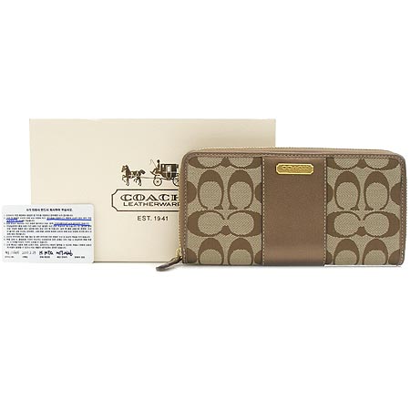 Coach(��ġ) PENELOPE SIGNATURE ZIP-AROUND ������ [��������] �̹���2 - ���̺��� �߰���ǰ