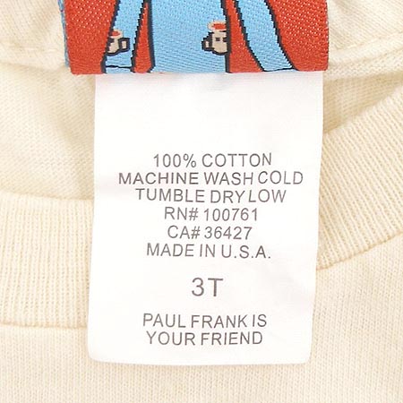 PAUL FRANK(������ũ) �Ƶ��� Ƽ �̹���4 - ���̺��� �߰���ǰ