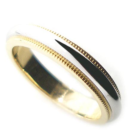 Tiffany(Ƽ�Ĵ�) MILGRAIN(�б׷���) PT950 + 18K ��� �޺� ���� [��������] �̹���4 - ���̺��� �߰���ǰ