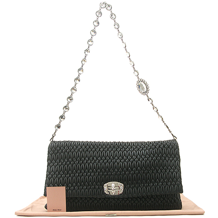 MiuMiu(�̿�̿�) RT0232 ����ũ����Ż ü�� ���̴�Ʈ Ŭ��ġ �� ü�� ����� [�б�������] �̹���2 - ���̺��� �߰���ǰ