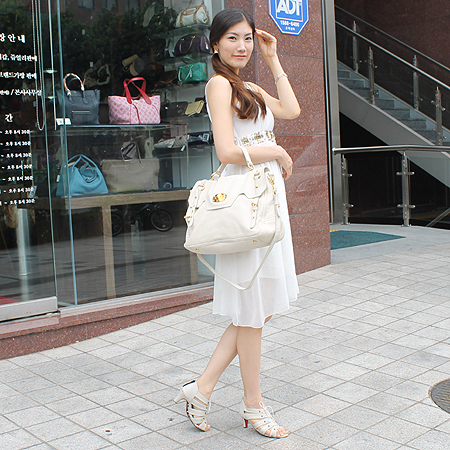 MiuMiu(�̿�̿�) RN0633 ���̺������� ����ΰ� ����Ʈ 2WAY [��������] �̹���5 - ���̺��� �߰���ǰ