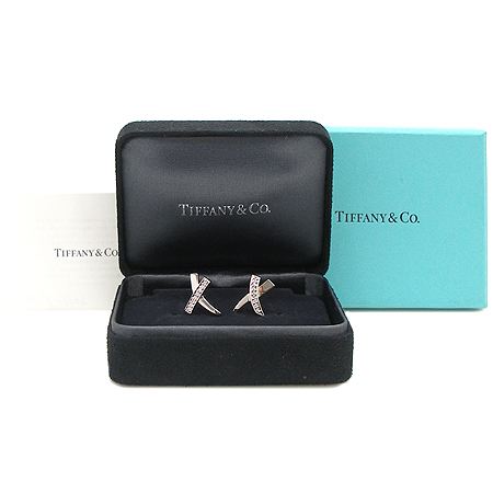 Tiffany(Ƽ�Ĵ�) 18K ȭ��Ʈ ��� �ķθ� ��ī�� 8����Ʈ ���̾� �Ͱ��� �̹���2 - ���̺��� �߰���ǰ