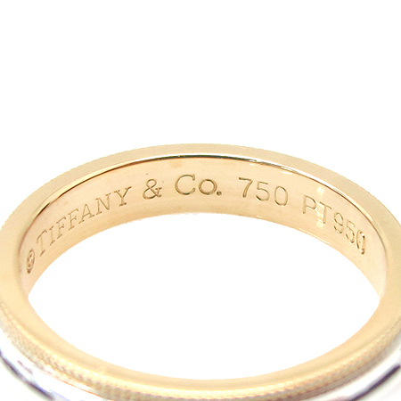 Tiffany(Ƽ�Ĵ�) PT950 (�÷�Ƽ��) + 18K ��� MILGRAIN (�б׷���) 3MM ���� [�б�����������2ȣ��] �̹���4 - ���̺��� �߰���ǰ