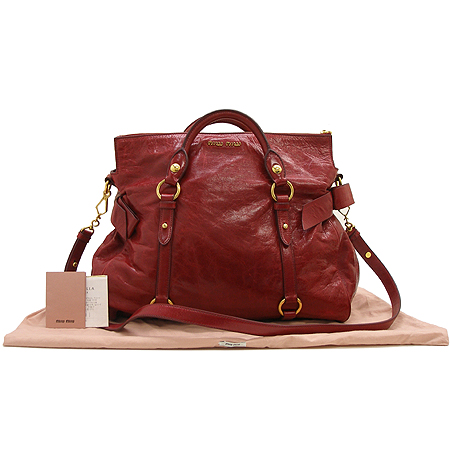MiuMiu(�̿�̿�) RT0365 VITELLO LUX ���� ��� ���� �ΰ� ��ÿ 2WAY �̹���2 - ���̺��� �߰���ǰ