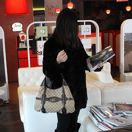 Gucci(����) 163804 GG�ΰ� �𰡵� ��ũ����� ȥ�� ����ΰ���� �����(85�ֳ� ������) [��������] �̹���6 - ���̺��� �߰���ǰ