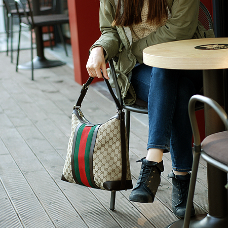 Gucci(����) 257084 GG�ΰ� �𰡵� ��ũ����� ȥ�� �Ｑ��Ƽġ ����� [��������] �̹���6 - ���̺��� �߰���ǰ