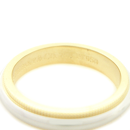 Tiffany(Ƽ�Ĵ�) PT950(�÷�Ƽ��) + YG750(18K ���) MILGRAIN(�б׷���) 3MM ���� �̹���2 - ���̺��� �߰���ǰ