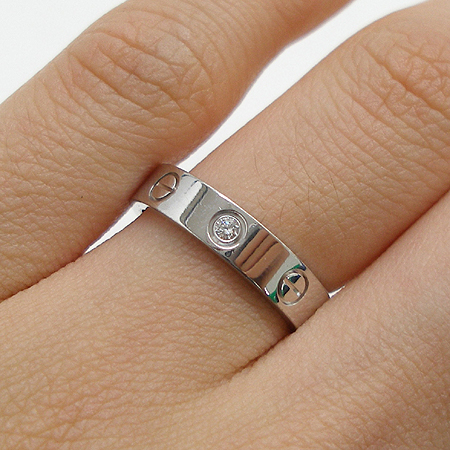 Cartier(��쿡) B4050 18K ȭ��Ʈ ��� 1����Ʈ ���̾� �̴� ���긵 ���� - 9ȣ �̹���7 - ���̺��� �߰���ǰ