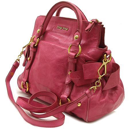 MiuMiu(�̿�̿�) VITELLO LUX ���� ��� ���� �ΰ� ��ÿ 2WAY [�б�������] �̹���3 - ���̺��� �߰���ǰ