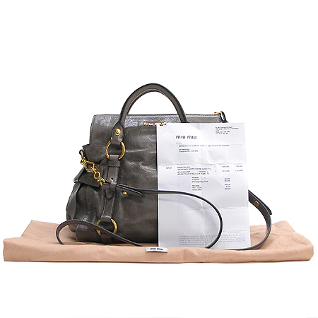 MiuMiu(�̿�̿�) RT0438 VITELLO LUX ���� ��� ���� �ΰ� ��ÿ 2WAY �̹���2 - ���̺��� �߰���ǰ