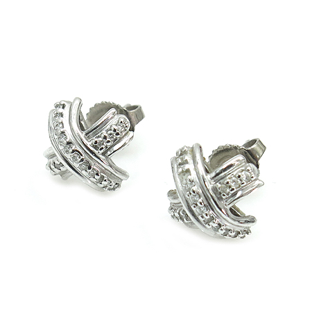 Tiffany(Ƽ�Ĵ�) 18K ȭ��Ʈ��� �ñ׳��� 2�� ���̾Ƹ�� �Ͱ��� �̹���2 - ���̺��� �߰���ǰ