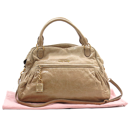 MiuMiu(�̿�̿�) RR1424 ���� �ΰ� ��� ����Ʈ ���� ��Ƽ�� ���� 2WAY ���� + �����Ʈ�� �̹���2 - ���̺��� �߰���ǰ