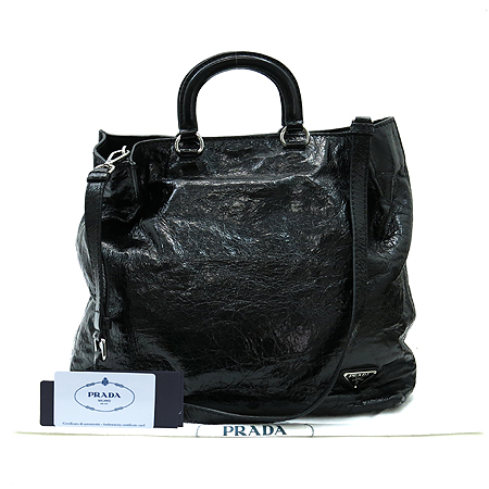Prada(�����) BR4617 �ﰢ �ΰ� ��� VITELLO SHINE ���� ���� ��Ʈ�� + ��� ��Ʈ�� �̹���2 - ���̺��� �߰���ǰ