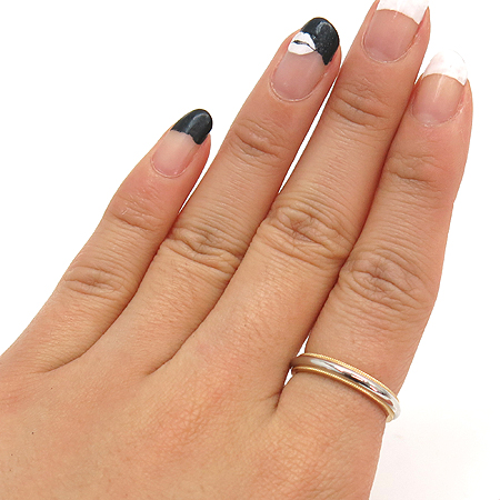Tiffany(Ƽ�Ĵ�) PT950(�÷�Ƽ��)+18K ��� �޺� �б׷��� ������帵 3MM ����-16ȣ �̹���6 - ���̺��� �߰���ǰ