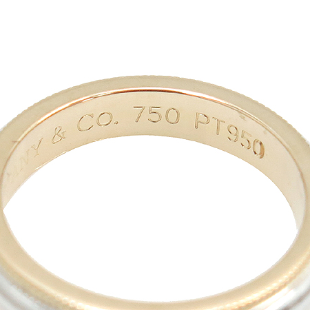 Tiffany(Ƽ�Ĵ�)  PT950(�÷�Ƽ��)+18K ��� �޺� �б׷��� ������帵 3MM ���� [�б�������] �̹���3 - ���̺��� �߰���ǰ