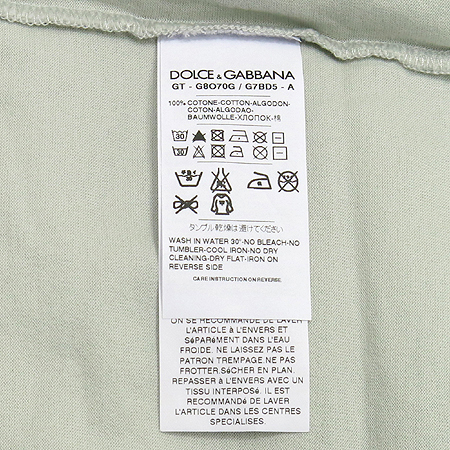DOLCE & GABBANA(��ü&���ٳ�) �ĳ��� ����Ʈ V�� ������ ���� Ƽ [�λ꼾�Һ���] �̹���4 - ���̺��� �߰���ǰ