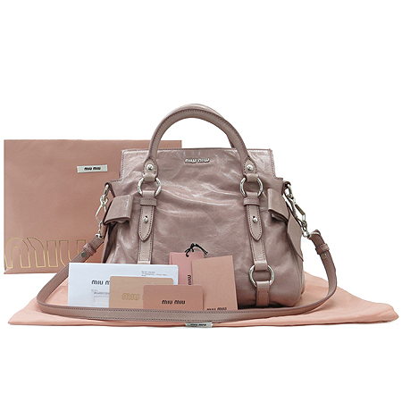 MiuMiu(�̿�̿�) RT0438 VITELLO LUX ���� ��� ���� �ΰ� ��ÿ 2WAY [�б�������] �̹���2 - ���̺��� �߰���ǰ