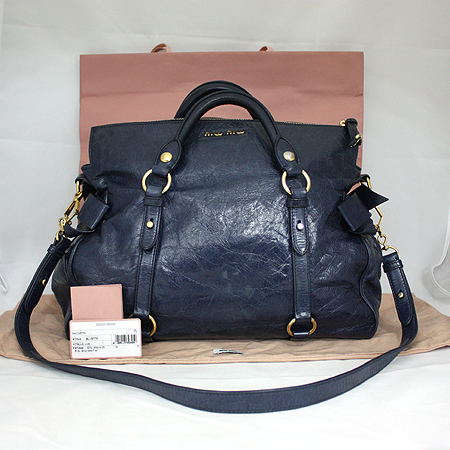 MiuMiu(�̿�̿�) RT0365 VITELLO LUX BLUETTE ��ũ���� ���� ����ΰ� ������� 2WAY [��������] �̹���5 - ���̺��� �߰���ǰ