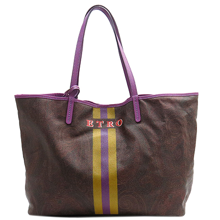 Etro(��Ʈ��) 1B374 4313 �Ｑ �̴ϼ� �ΰ� ������ PVC ���� Ʈ���� ���� ����� + �����Ŀ�ġ �̹���2 - ���̺��� �߰���ǰ