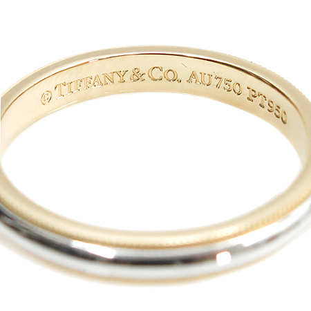 Tiffany(Ƽ�Ĵ�) PT950(�÷�Ƽ��)+18K ��� �޺� �б׷��� 3MM ���� - 22.5ȣ �̹���2 - ���̺��� �߰���ǰ