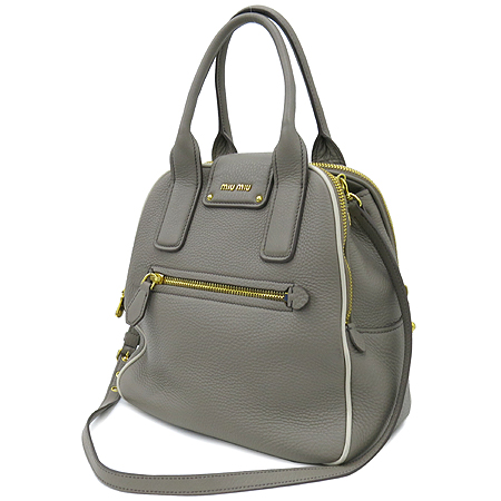 MiuMiu(�̿�̿�) RL0068 VITELLO CARIBU(���ڷ� Į����) ARGILLA �׷��� ���� ����ΰ� 2WAY �̹���4 - ���̺��� �߰���ǰ