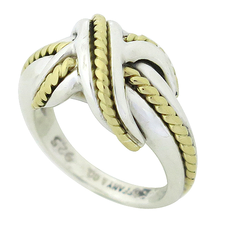 Tiffany(Ƽ�Ĵ�) 18K(750) ���ο� ��� + 925(�ǹ�) �޺� �ñ׳��� ���� - 7.5ȣ �̹���3 - ���̺��� �߰���ǰ