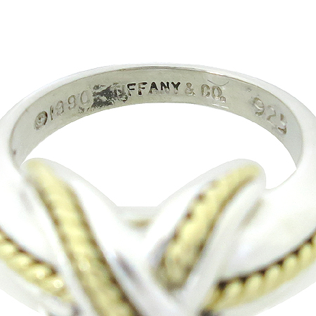 Tiffany(Ƽ�Ĵ�) 18K(750) ���ο� ��� + 925(�ǹ�) �޺� �ñ׳��� ���� - 7.5ȣ �̹���4 - ���̺��� �߰���ǰ