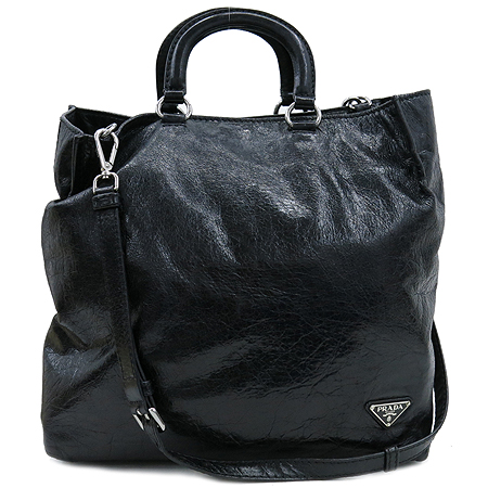 Prada(�����) BR4617 �ﰢ �ΰ� ��� VITELLO SHINE NERO ��Ƽ�� �������� �ﰢ�ΰ� 2WAY �̹���2 - ���̺��� �߰���ǰ