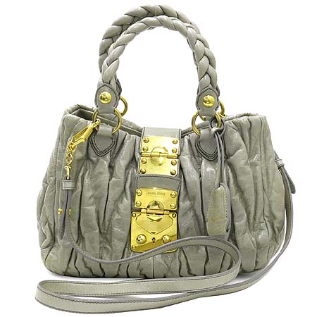 MiuMiu(�̿�̿�) RN0473 MATELASSE LUX (��Ʈ��� ����) ��Ƽ�� �׷��̷��� ���� 2WAY �̹���2 - ���̺��� �߰���ǰ