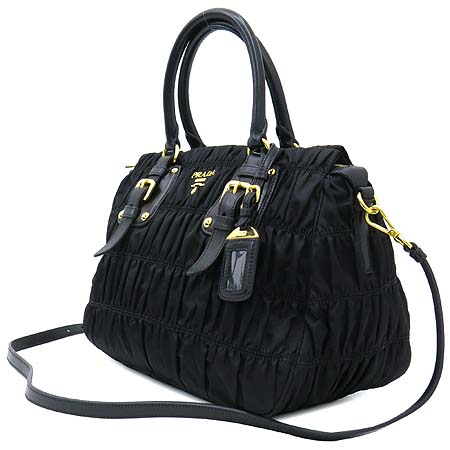 Prada(�����) B1336H TESSUTO GAUFRE NERO ���� �к긯 ������ ���� ȥ�� ����ΰ� 2WAY �̹���3 - ���̺��� �߰���ǰ