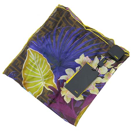 Fendi(���) 100% ��ũ FOULARD RASETTO GIALLO �÷� ��ī�� �̹���2 - ���̺��� �߰���ǰ