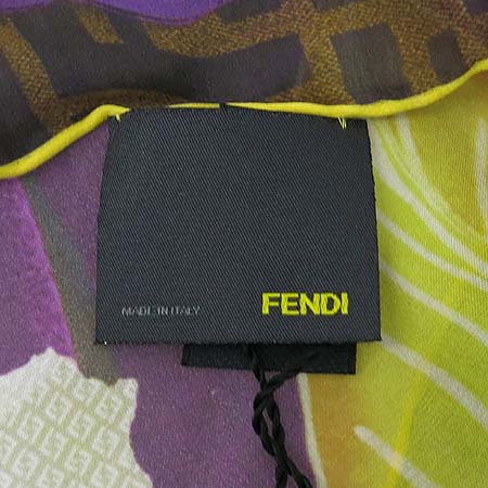 Fendi(���) 100% ��ũ FOULARD RASETTO GIALLO �÷� ��ī�� �̹���3 - ���̺��� �߰���ǰ