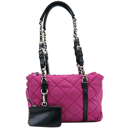 Prada(�����) BR2657 IMPUNTURATO VIN FUXIA+NERO ��ũ�к긯 �������� ȥ�� ü�� ����� + �����Ŀ�ġ �̹���2 - ���̺��� �߰���ǰ