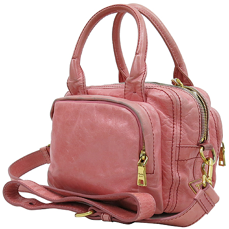 Prada(�����) BN2010 VITELLO SHINE ROSA ���ڷλ��� ��Ƽ����ũ ��Ƽ���� ��Ʈ�� + �����Ʈ�� 2WAY �̹���3 - ���̺��� �߰���ǰ