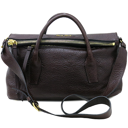 MiuMiu(�̿�̿�) RN0993 BISONTE COCCO ���ھ� ���� ����ΰ� ��Ʈ�� + �����Ʈ�� 2WAY �̹���2 - ���̺��� �߰���ǰ