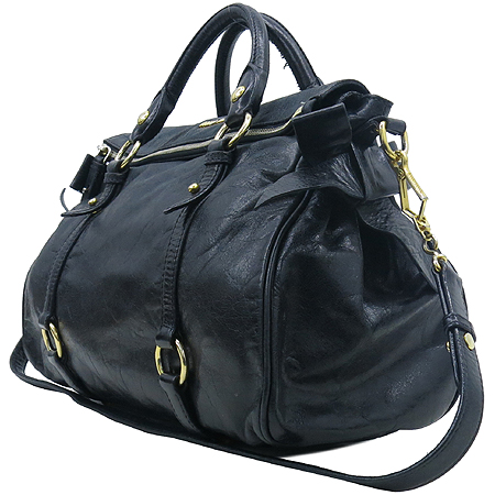 MiuMiu(�̿�̿�)  RT0365 VITELLO LUX �������� ������� ����ΰ� ��Ʈ�� + �����Ʈ�� 2WAY �̹���2 - ���̺��� �߰���ǰ