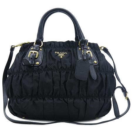 Prada(�����) BN1792 TESSUTO GAUFRE NERO ���� �к긯 ������ ����ΰ� ��Ʈ�� + �����Ʈ�� 2WAY �̹���2 - ���̺��� �߰���ǰ