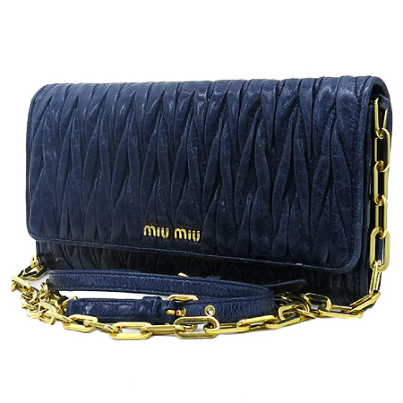 MiuMiu(�̿�̿�) 5MT290 MATEASSE LUX(��Ʈ��� ����) ���� ���� �������� ũ�ν� ��Ʈ�� �̹���3 - ���̺��� �߰���ǰ