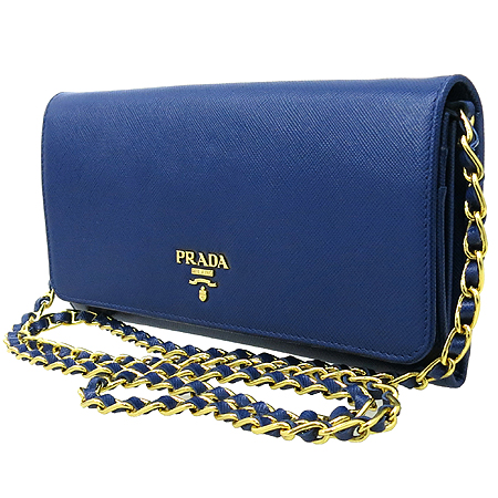 Prada(�����) 1M1290 SAFFIANO METAL BLUETTE ���ǾƳ� ���� ����ΰ� Ŭ��ġ ü�� ũ�ν��� �̹���2 - ���̺��� �߰���ǰ