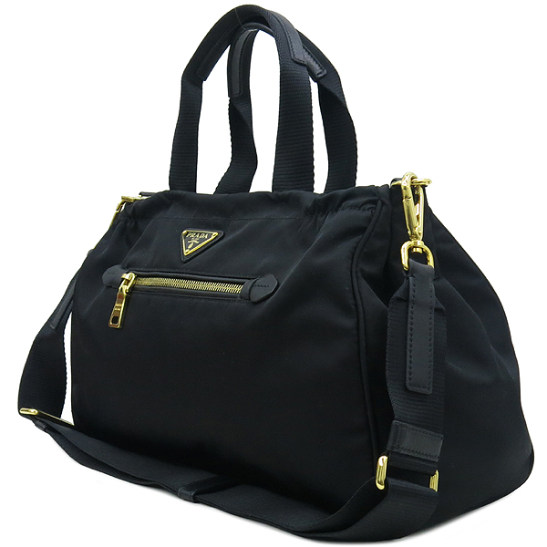 Prada(�����) BN1843 TESSUTO NERO ���� �к긯 ���� �ﰢ�ΰ� ��Ʈ�� + �����Ʈ�� 2WAY �̹���3 - ���̺��� �߰���ǰ