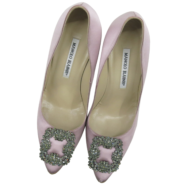 MANOLO BLAHNIK(����κ����) HANGISI105 SATIN C.Z�ΰ� PINK�÷� ������ �������� �̹���6 - ���̺��� �߰���ǰ