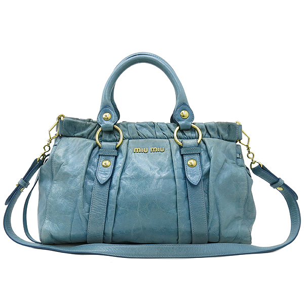 MiuMiu(�̿�̿�) VITELLO LUX ���ڷ� ���� ��Ƽ�� �Ľ��� ���� ����ΰ� ��Ʈ�� + �����Ʈ�� 2WAY �̹���2 - ���̺��� �߰���ǰ