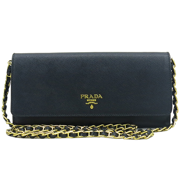 Prada(�����) 1M1290 SAFFIANO METAL NERO ���ǾƳ� ���� ����ΰ� Ŭ��ġ ü�� ũ�ν��� �̹���2 - ���̺��� �߰���ǰ