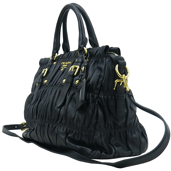 Prada(�����) BN1336 NAPPA GAUFRE NERO ����Ų ���� ������ ����ΰ� ��Ʈ�� + �����Ʈ�� 2WAY �̹���3 - ���̺��� �߰���ǰ