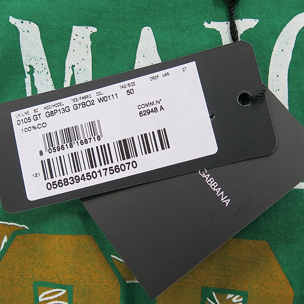 D&G(��ü&���ٳ�) 12SS �ڸ���ī ������ ���� Ƽ���� [���빮��] �̹���4 - ���̺��� �߰���ǰ