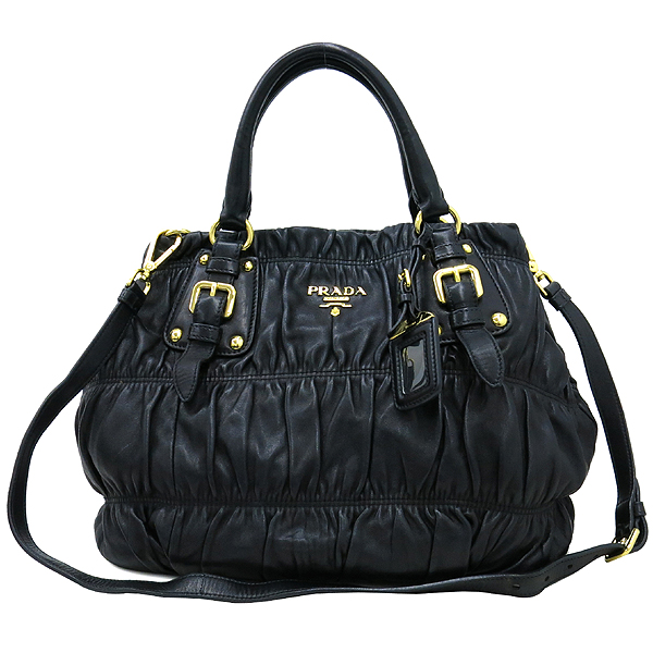 Prada(�����) BN1789 NAPPA GAUFRE NERO ����Ų ���� ������ ��Ʈ�� + �����Ʈ�� 2WAY �̹���2 - ���̺��� �߰���ǰ
