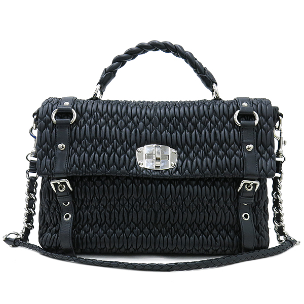 MiuMiu(�̿�̿�) RN0645 NAPPA CLOQUET ���� ���� PATITINA ��Ƽ�� ����ΰ� �� ��� ��Ʈ�� + ü�� �����Ʈ�� 2WAY �̹���2 - ���̺��� �߰���ǰ