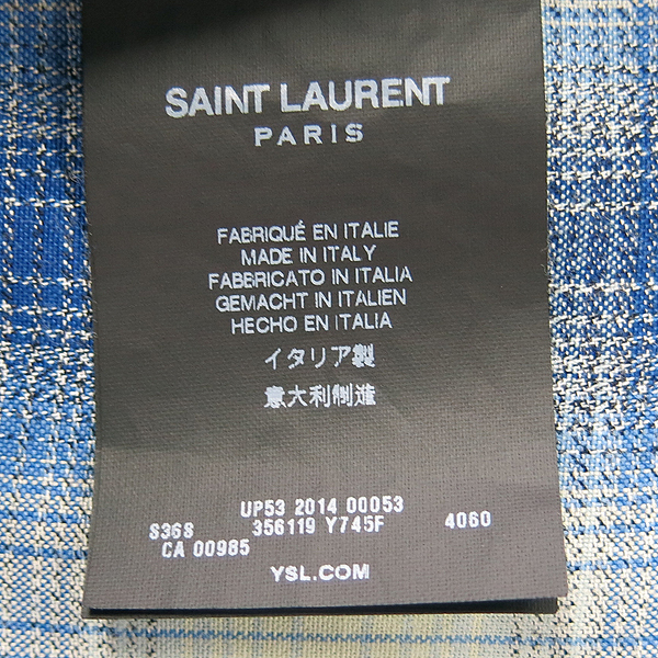 SAINTLAURENT PARIS(���ζ��ĸ�) 14AW 356119 Y745F ���ڻ� ���� üũ ������ ���� [���빮��] �̹���4 - ���̺��� �߰���ǰ