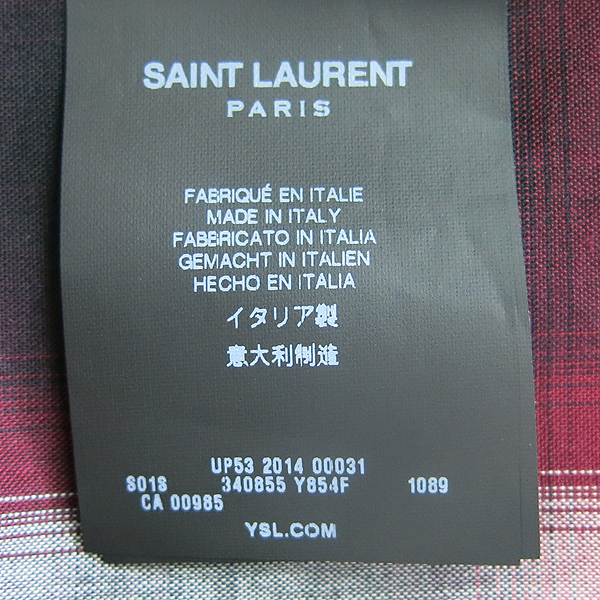 SAINTLAURENT PARIS(���ζ��ĸ�) 14FW 340855 Y854F ���� �ö��� üũ ������ ���� [���빮��] �̹���4 - ���̺��� �߰���ǰ