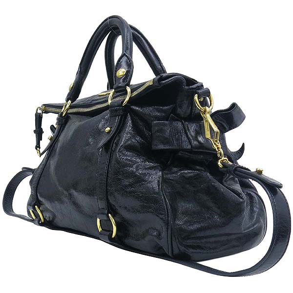 MiuMiu(�̿�̿�) RT0365 VITELLO LUX �������� ������� ����ΰ� ��Ʈ�� + �����Ʈ�� 2WAY �̹���3 - ���̺��� �߰���ǰ